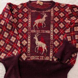 1940s Hollywood Catalina Wool Ski Sweater